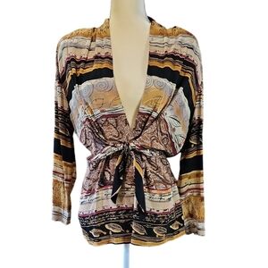 Essay Petites by Sharon Anthony Vintage Blazer Tribal Print Made in USA